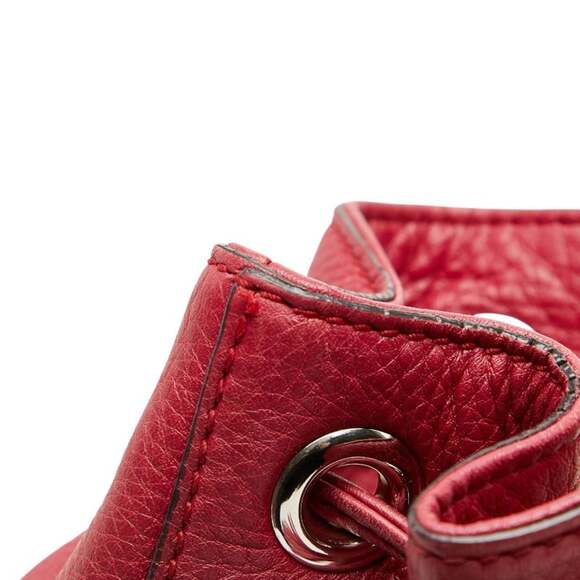 GUCCI Red Leather Bamboo Backpack main image 12